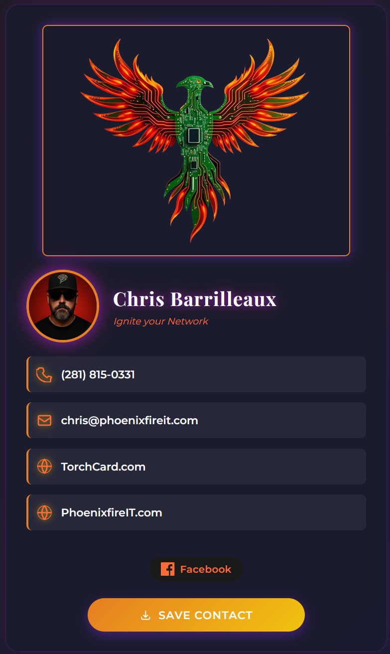 Torch Card Digital Business Card Preview