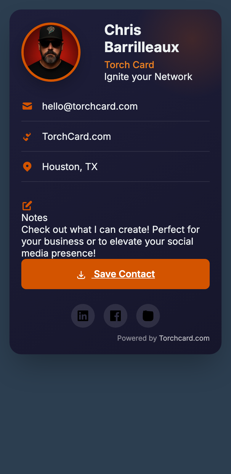 The Ember Torch Card template