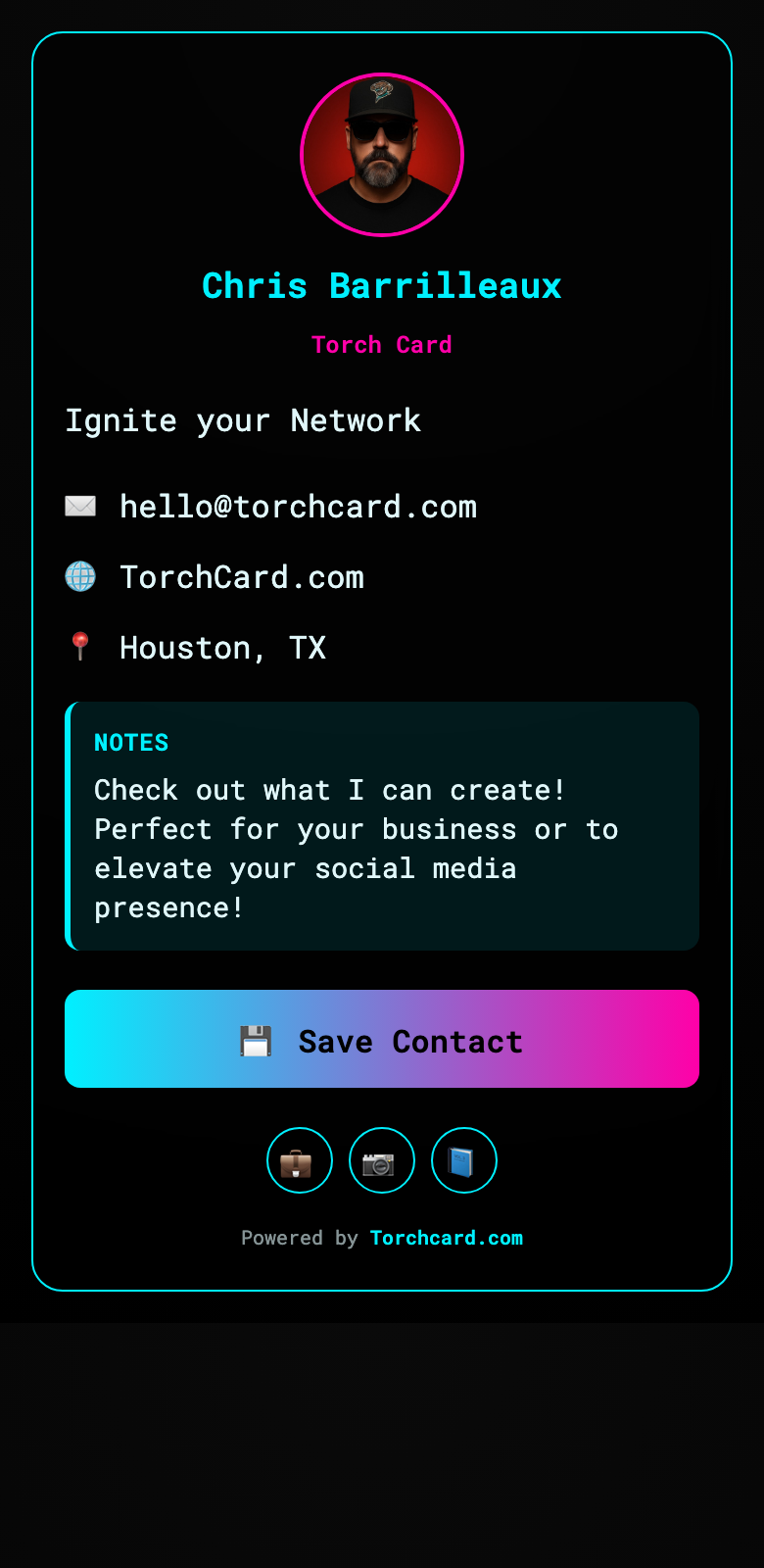 The Lumen Torch Card template
