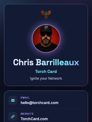 The Aurora Torch Card template